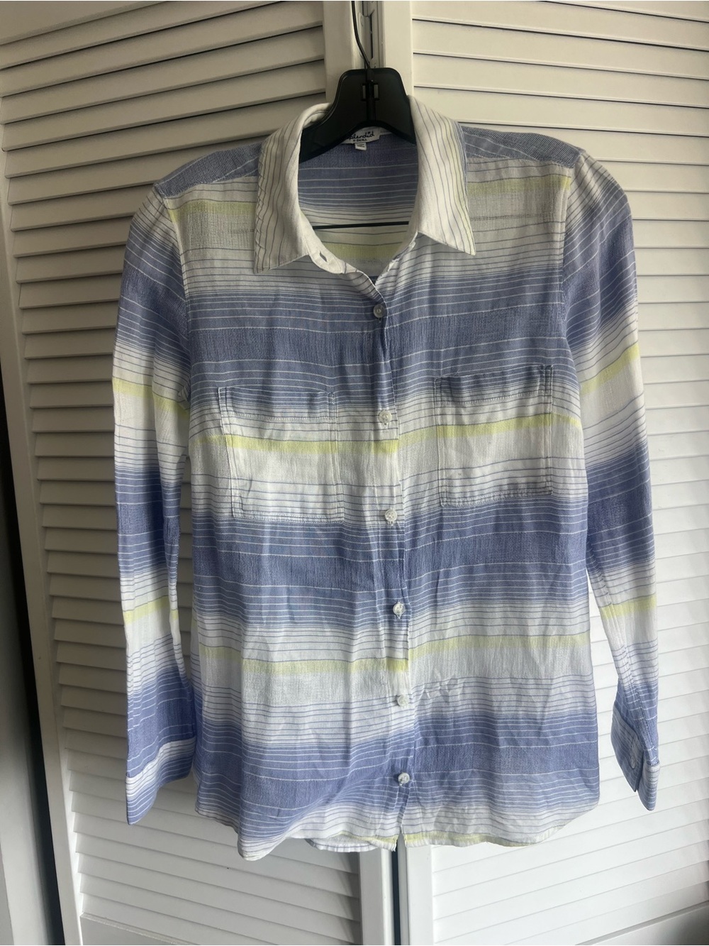 Splendid Blue, White & Yellow Striped Button-Down Shirt